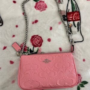 Coach Pink Embossed Nolita  Leather bag